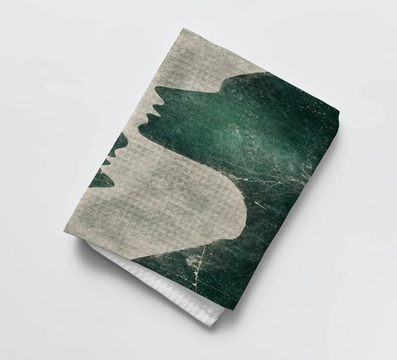 Abstracte smaragd liefde theedoek van HARU HARU