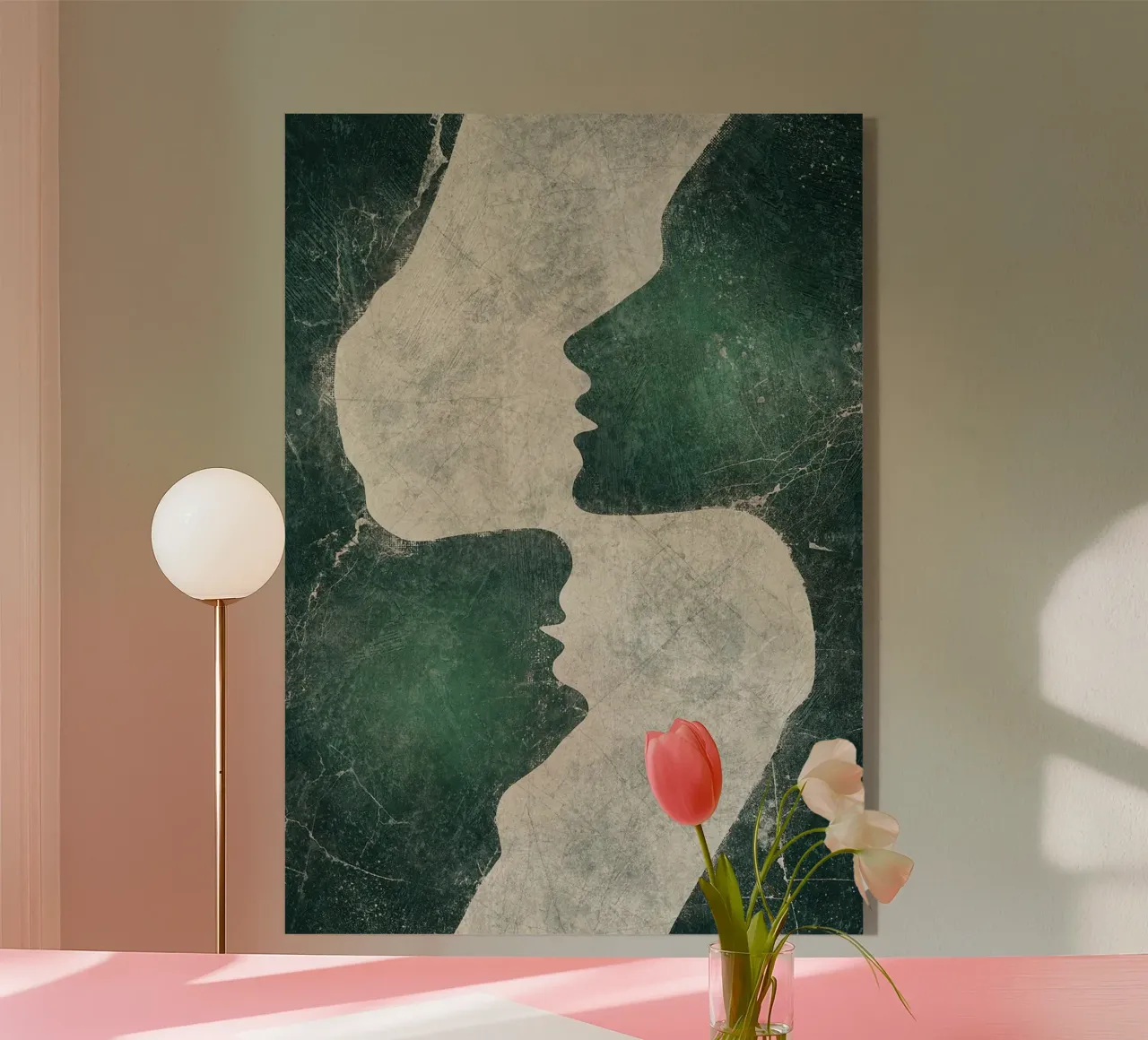 Abstracte smaragd liefde acryl van HARU HARU