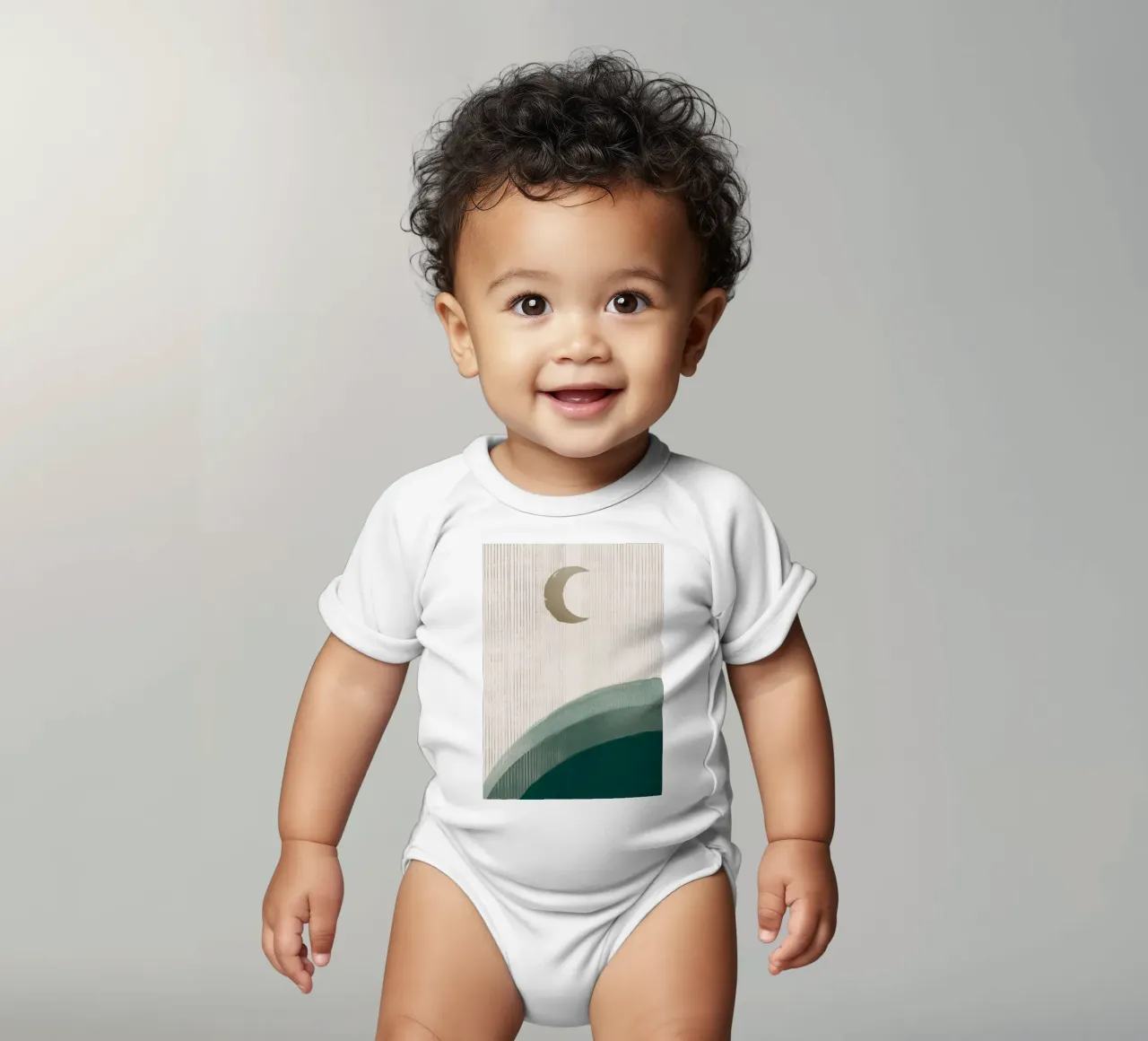 Sopra Emerald Hills No2 body neonato maniche corte da HARU HARU