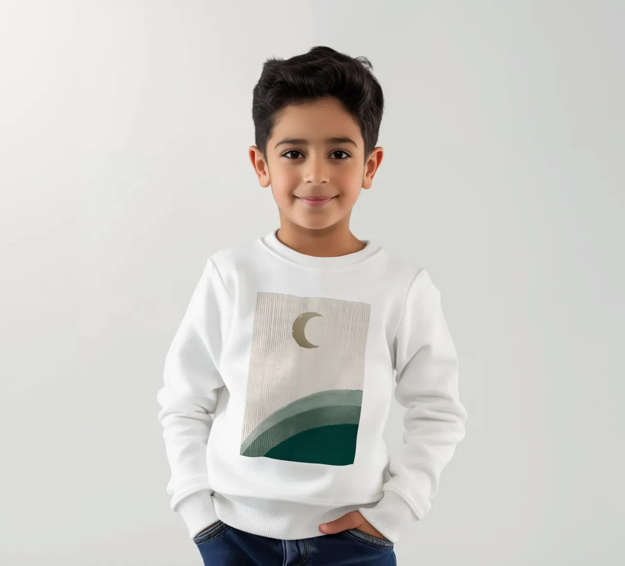 Sopra Emerald Hills No2 felpa bambino da HARU HARU