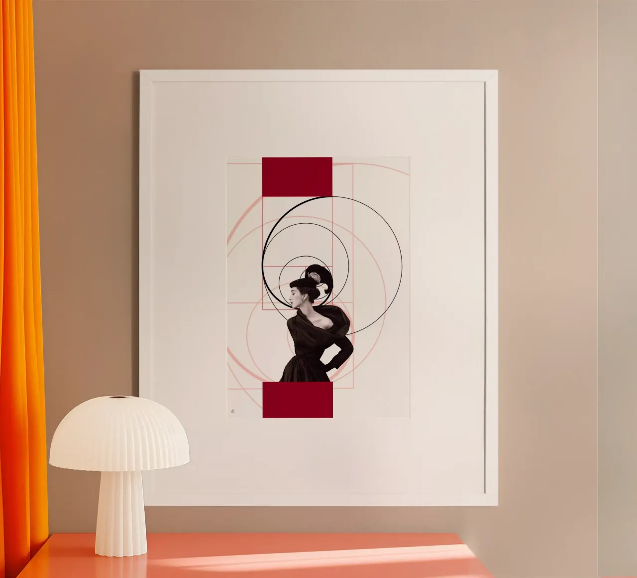 Fashion and Geometry 17 poster con telaio in legno da DesmondBates