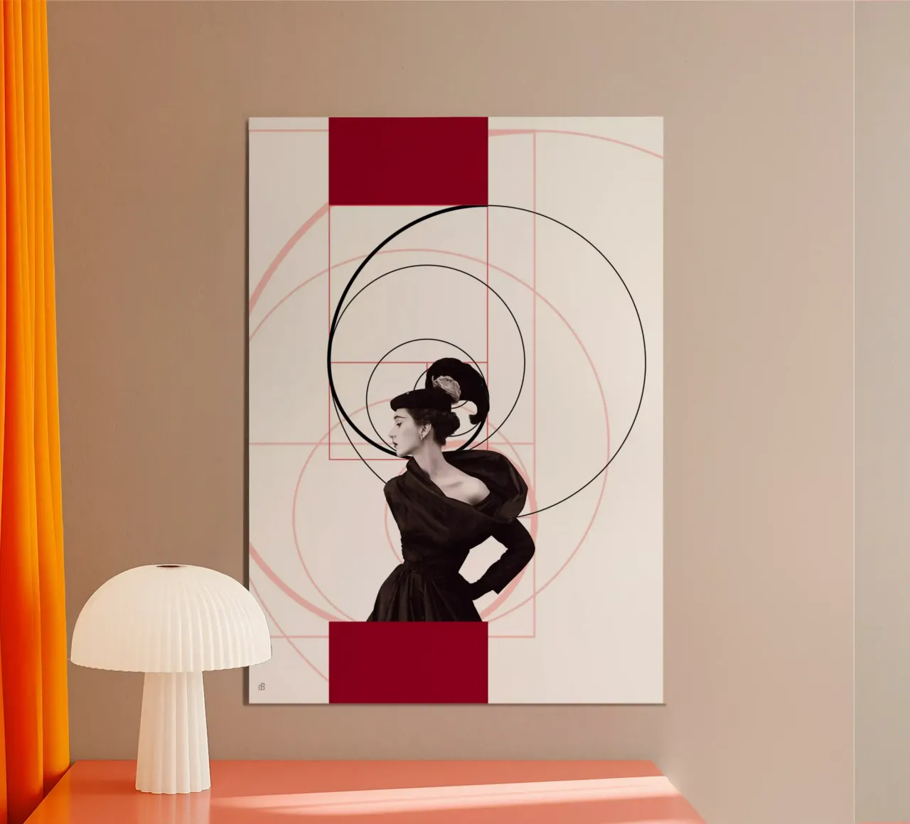 Fashion and Geometry 17 poster con telaio in legno da DesmondBates