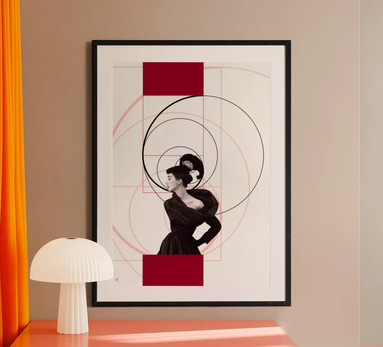 Fashion and Geometry 17 poster con telaio in legno da DesmondBates