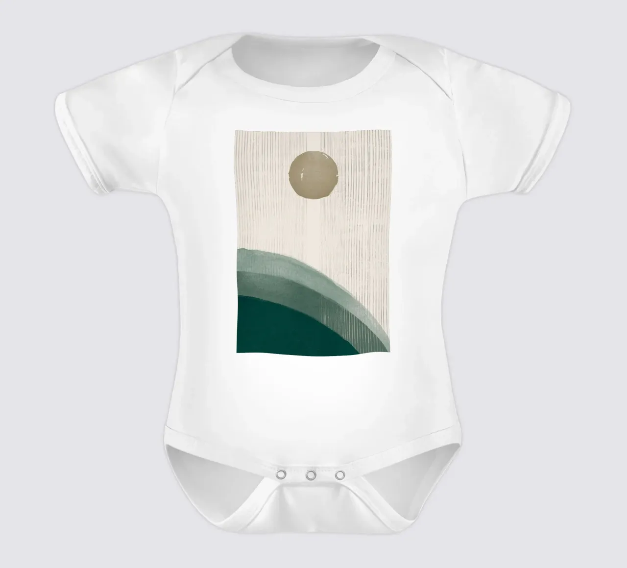 Sopra Emerald Hills No2 body neonato maniche corte da HARU HARU