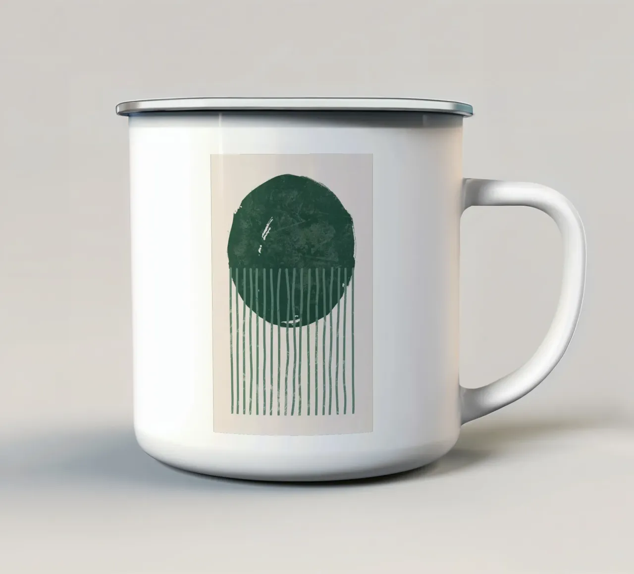 Smeraldo circolare tazza in smalto da HARU HARU