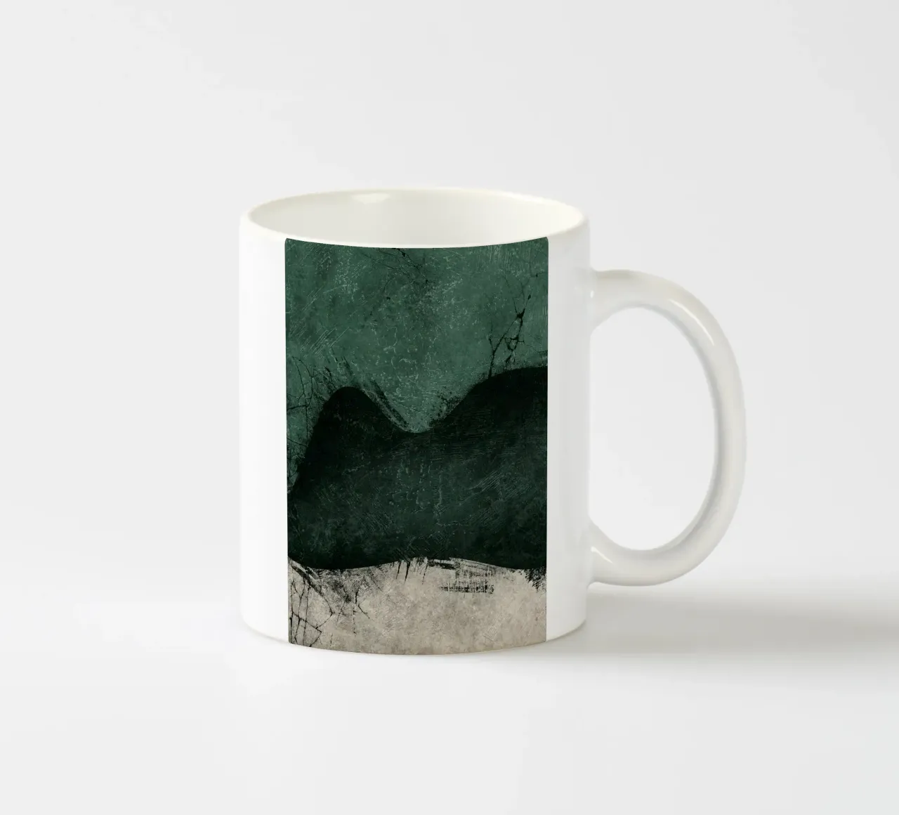 Smaragdgroen nr. 1 keramische mok van HARU HARU