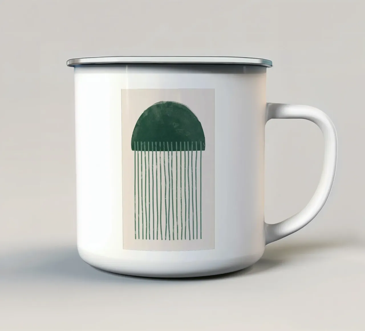 Sussurri di smeraldo tazza in smalto da HARU HARU