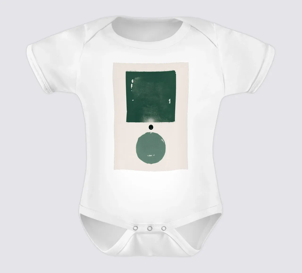 Smaragdgrüner Junge Kurzarm Babybody von HARU HARU