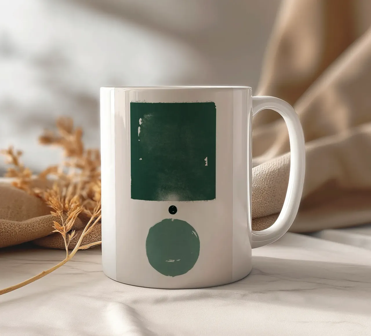 Ragazzo verde smeraldo tazza in ceramica da HARU HARU