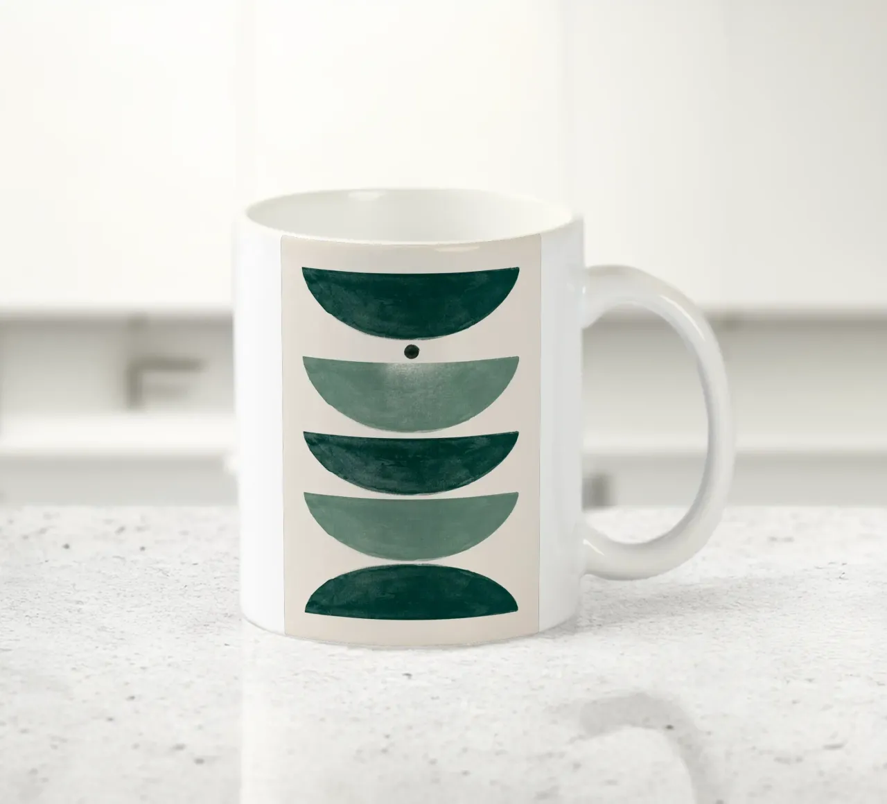Pezzi di astrazione di smeraldo tazza in ceramica da HARU HARU