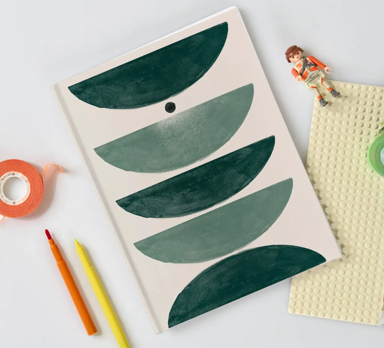 Emerald Abstraction Pieces notebook by HARU HARU