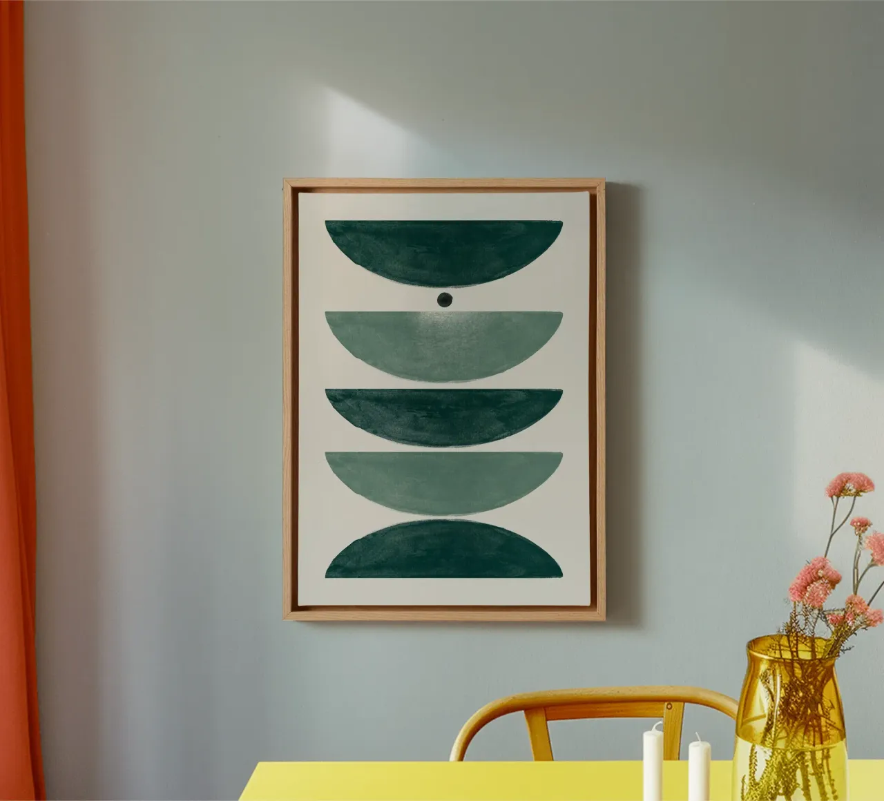 Emerald Abstraction Pieces canvas by HARU HARU