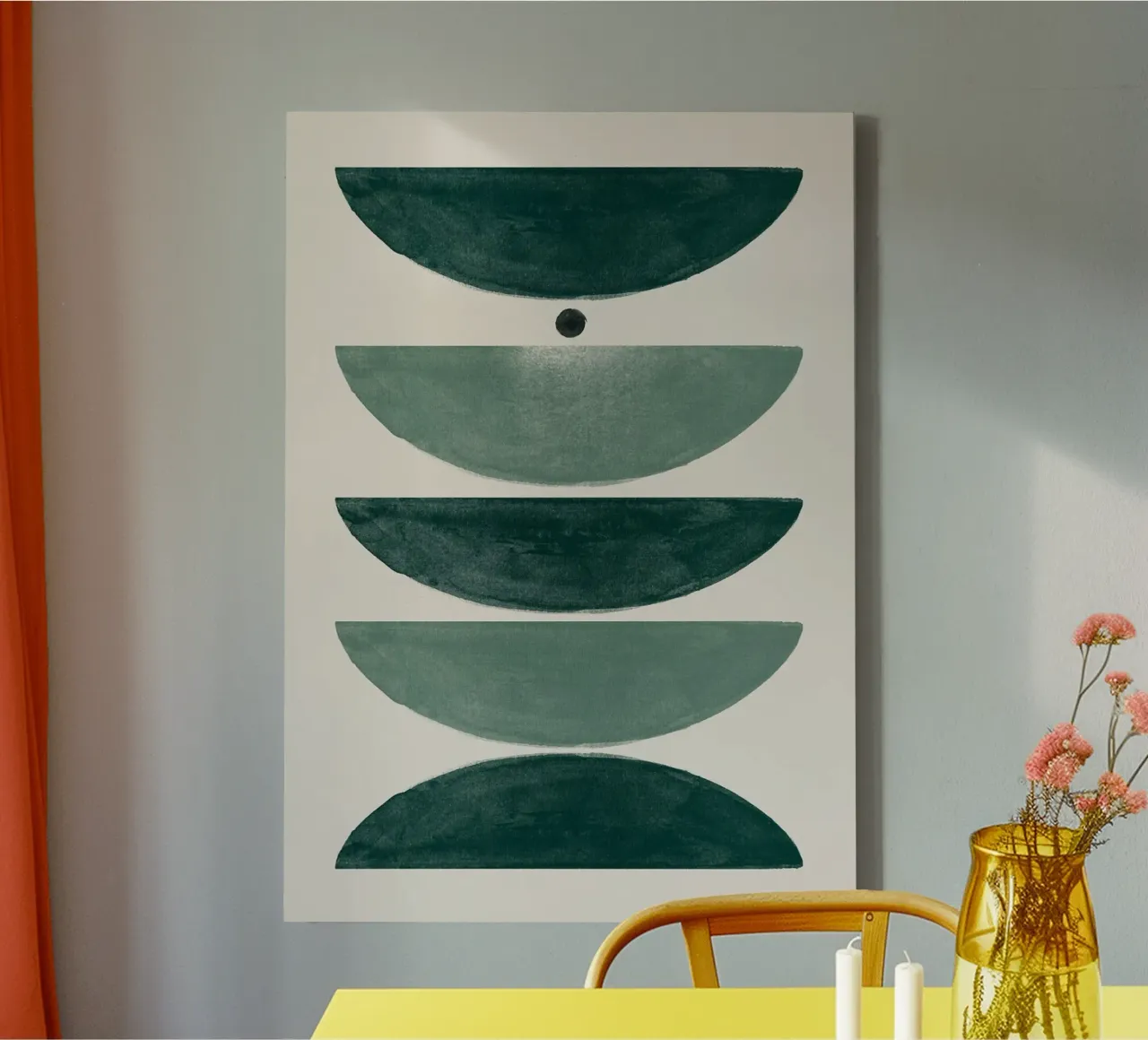 Emerald Abstraction Pieces canvas by HARU HARU