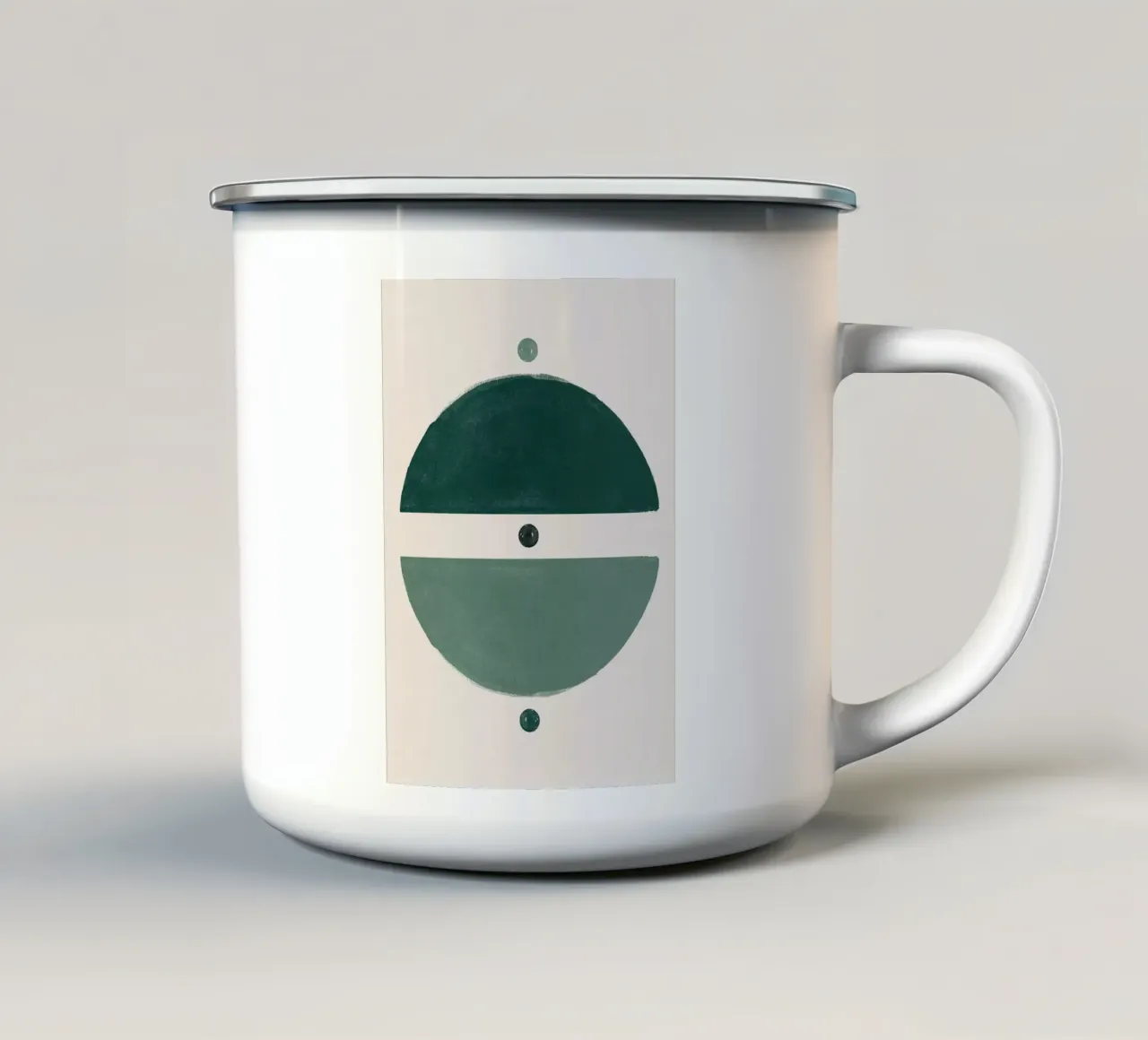 Pensieri astratti di smeraldo tazza in smalto da HARU HARU