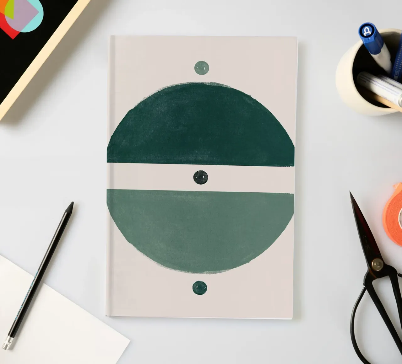 Emerald Abstract Thoughts notebook by HARU HARU