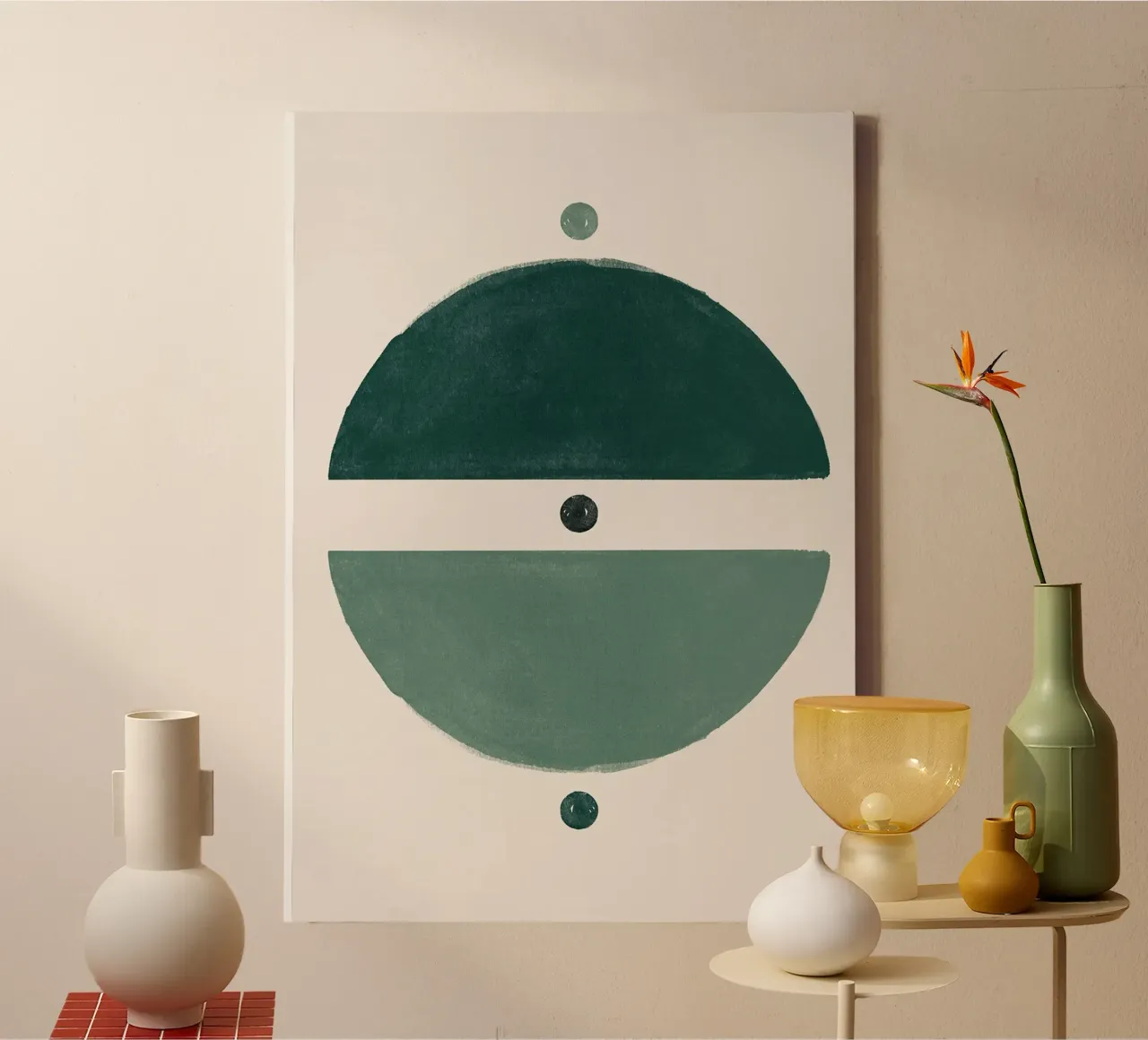 Emerald Abstract Thoughts canvas by HARU HARU