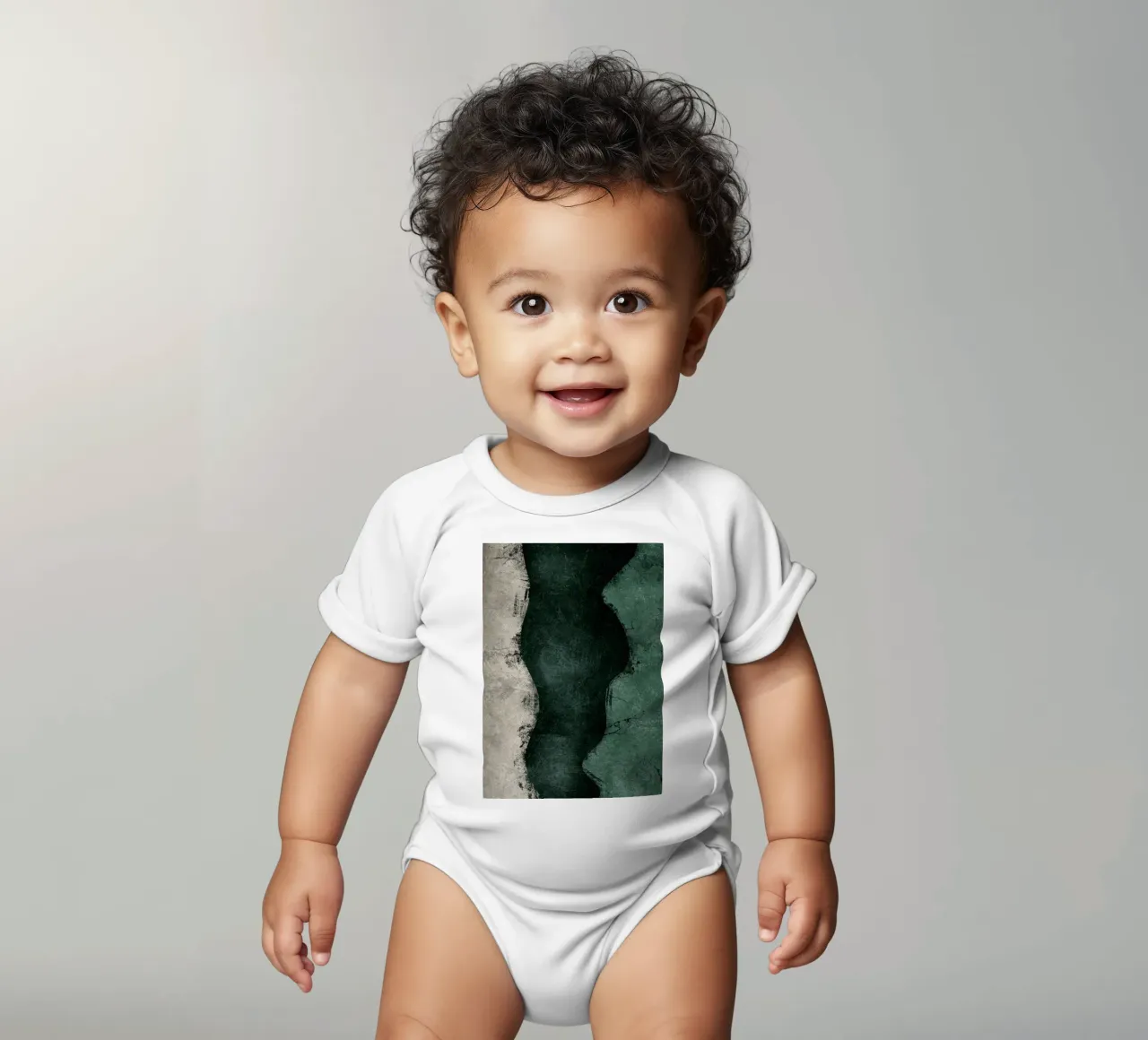 Mitternachtssmaragd Nr. 4 Kurzarm Babybody von HARU HARU