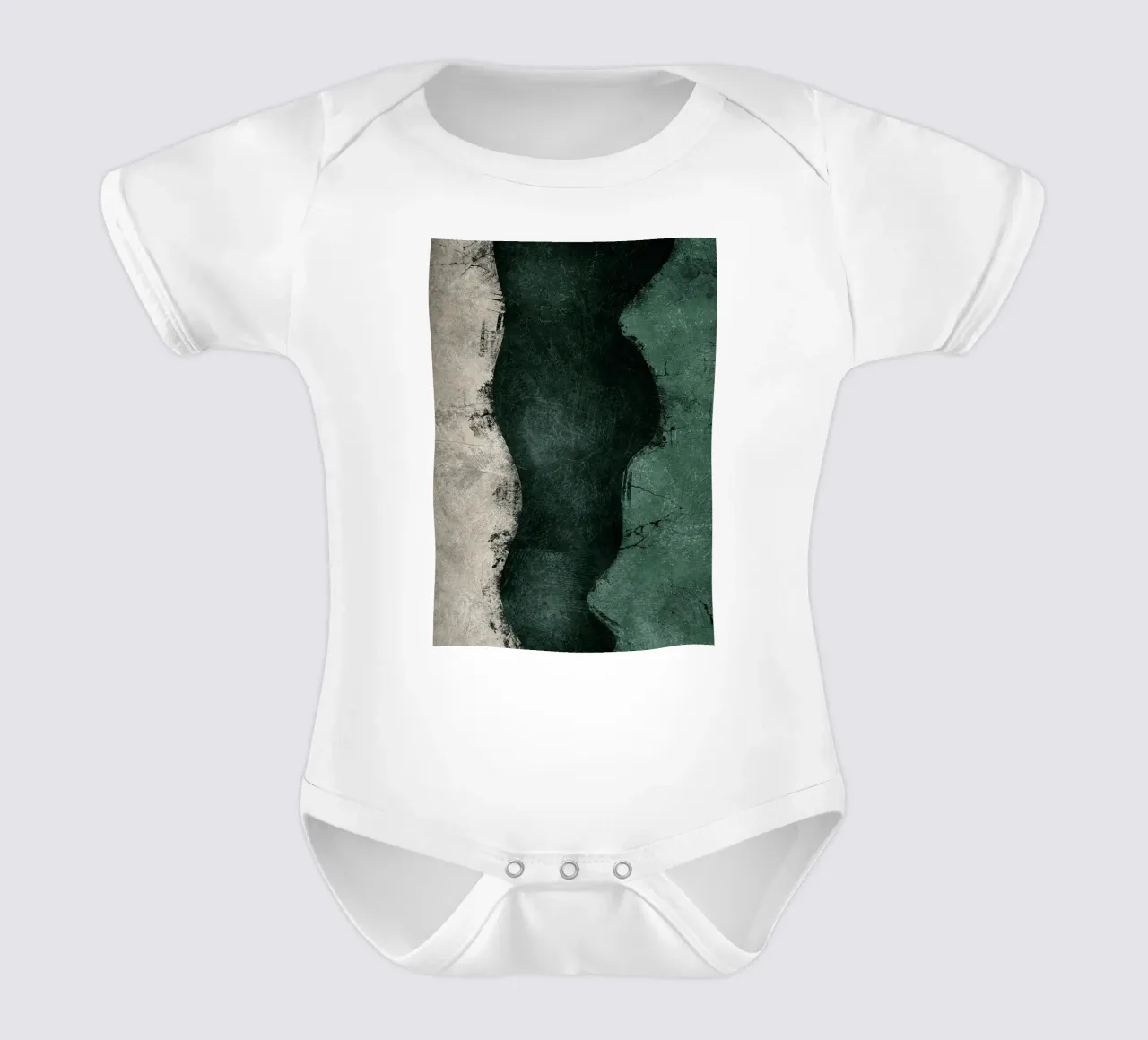Mitternachtssmaragd Nr. 4 Kurzarm Babybody von HARU HARU