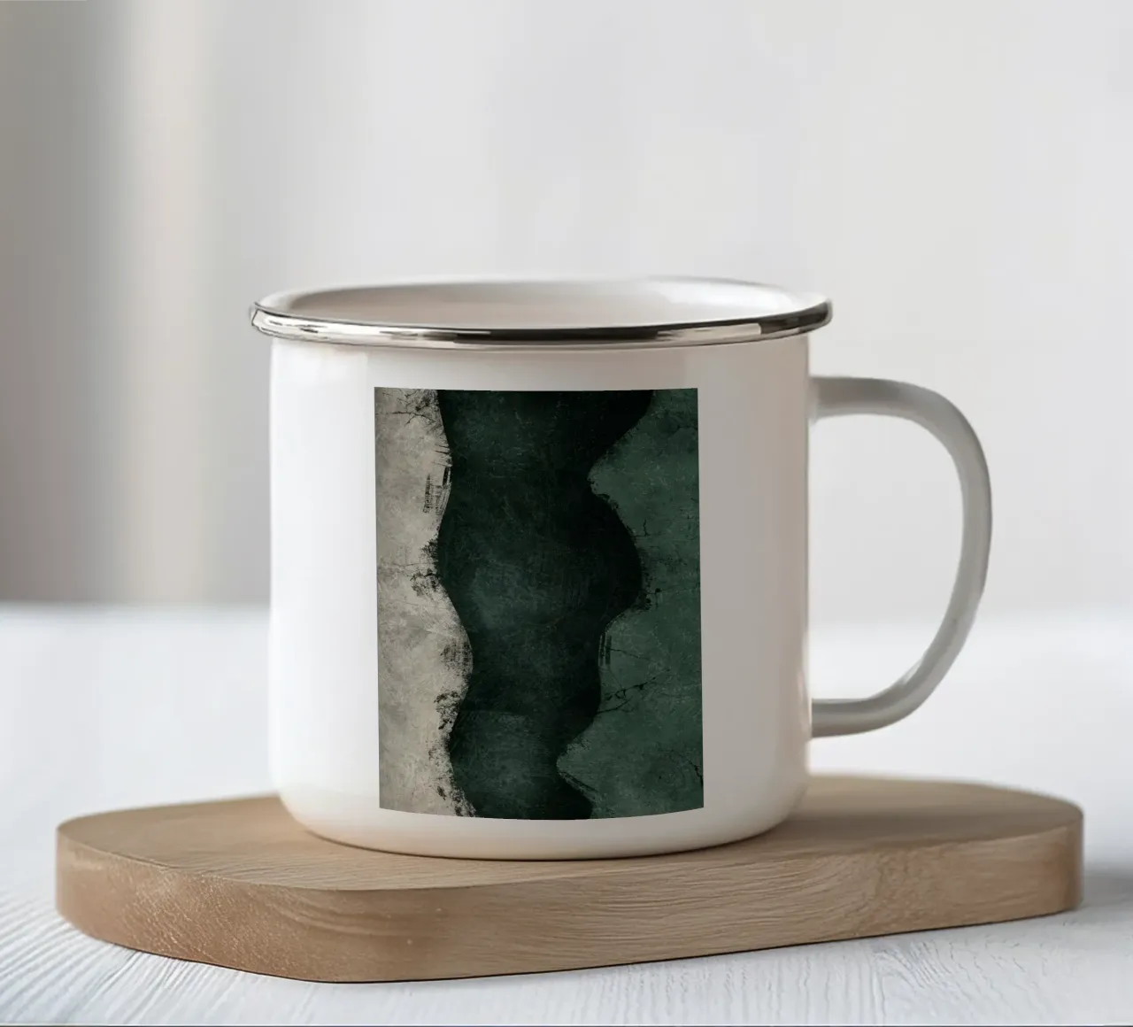 Smeraldo di mezzanotte n. 4 tazza in smalto da HARU HARU
