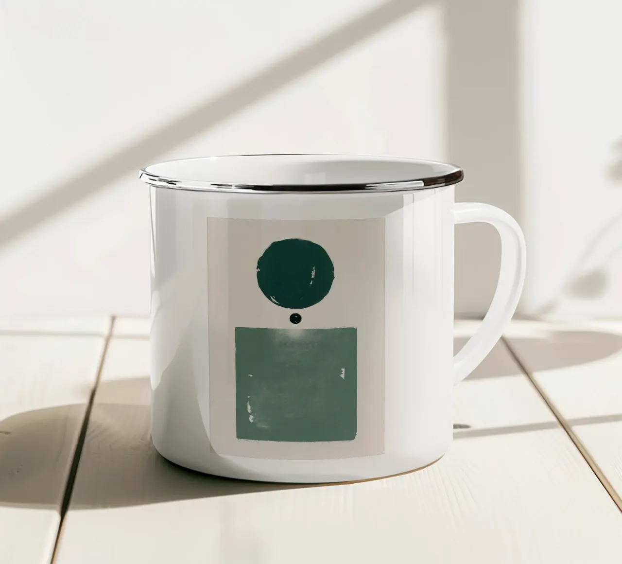 Ragazza smeraldo minimalista tazza in smalto da HARU HARU