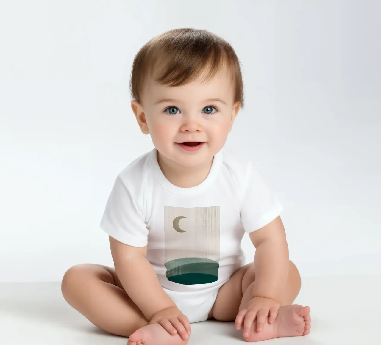 Rusty Moon Simplicity short-sleeve baby romper by HARU HARU