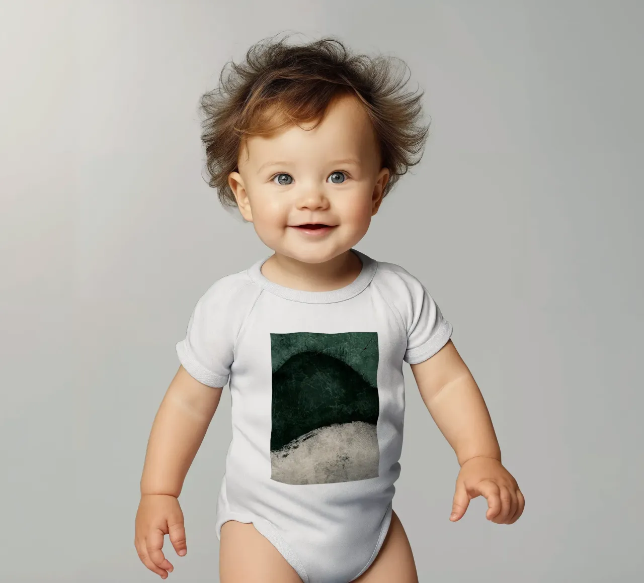 Mitternachtssmaragd Nr. 3 Kurzarm Babybody von HARU HARU