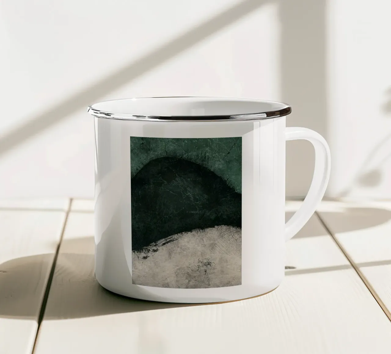 Smeraldo di mezzanotte n. 3 tazza in smalto da HARU HARU