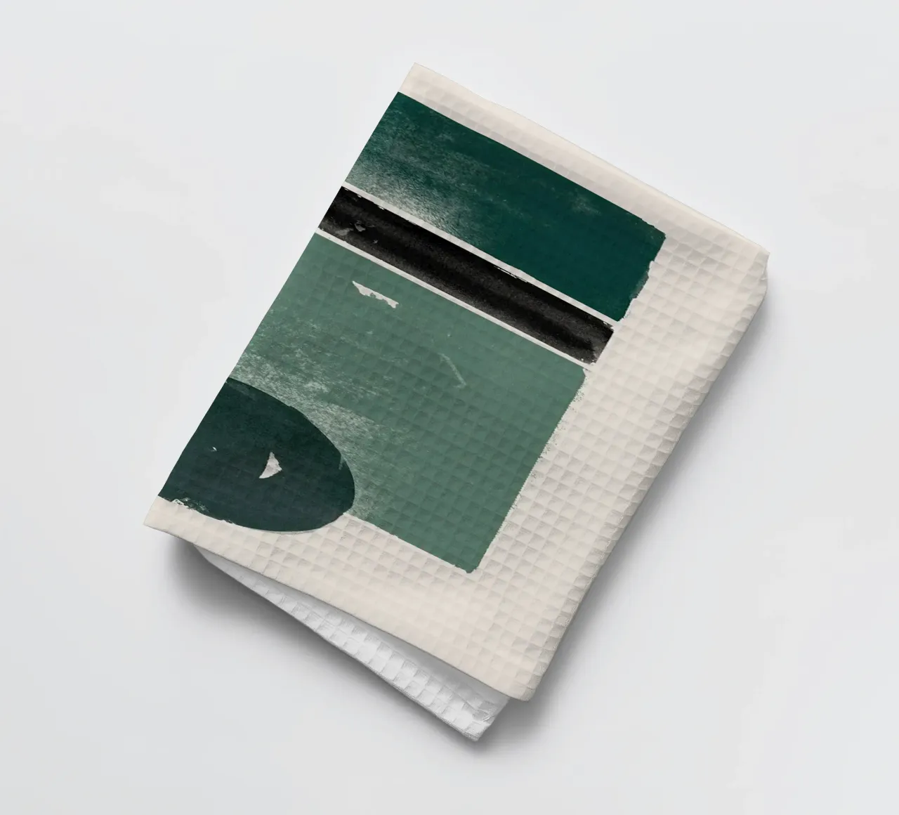 De smaragdgroene abstracte man theedoek van HARU HARU