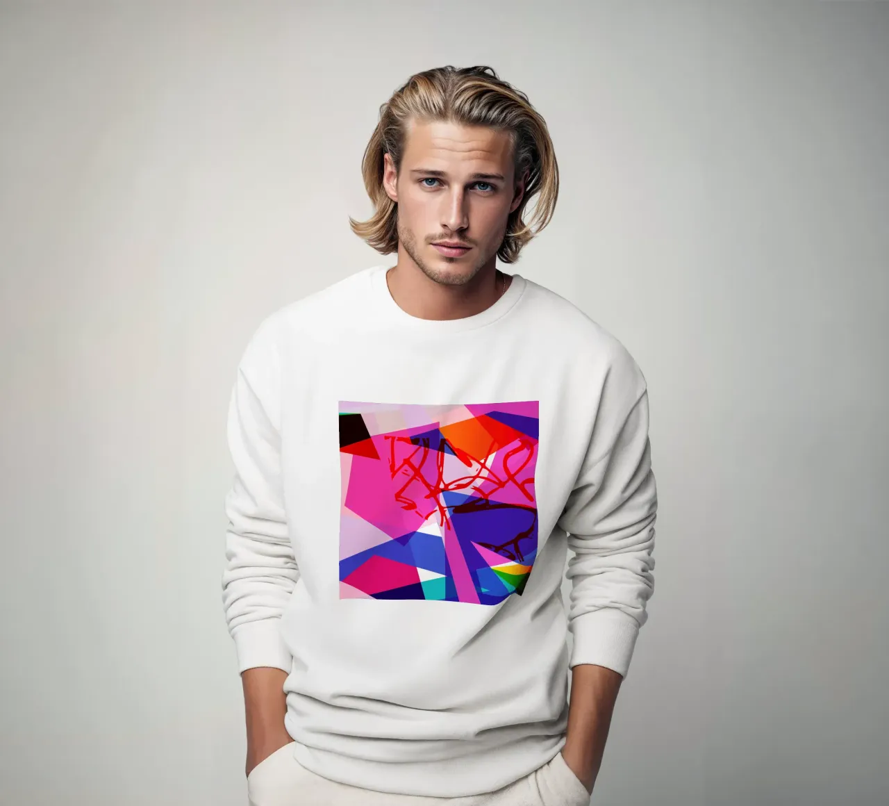 Gioco di colori geometrici II felpa da Kim Hubball Studio