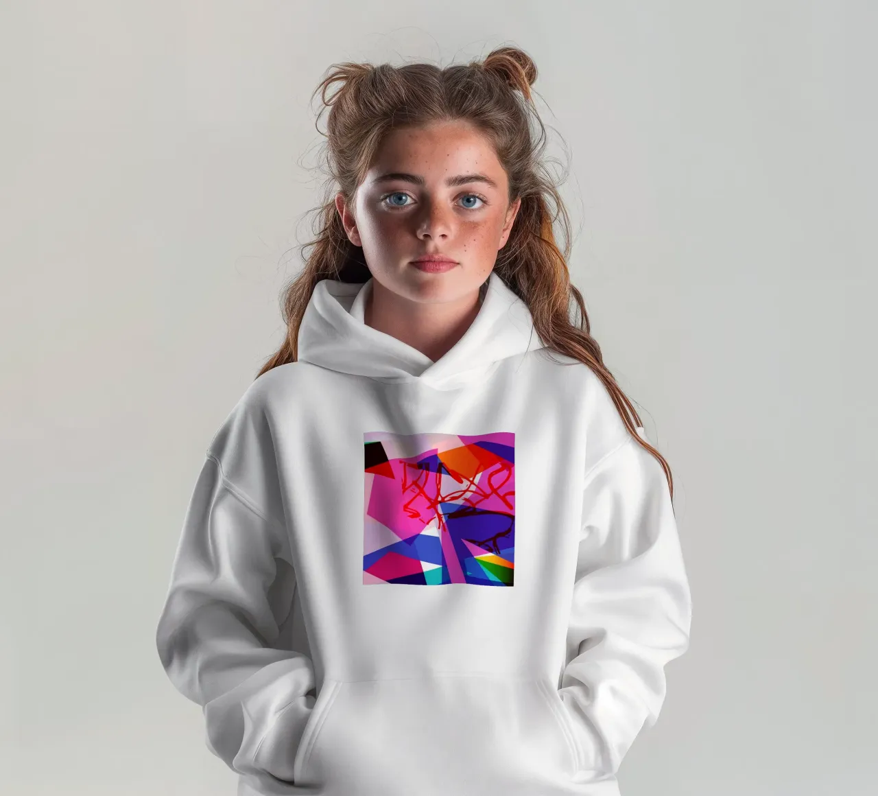 Gioco di colori geometrici II felpa bambino con cappuccio da Kim Hubball Studio