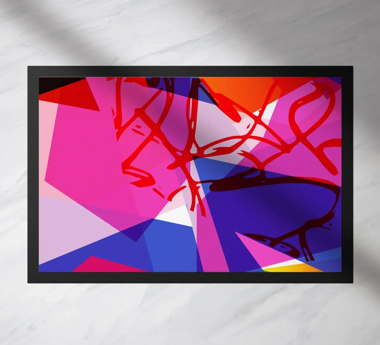 Gioco di colori geometrici II zerbino da Kim Hubball Studio
