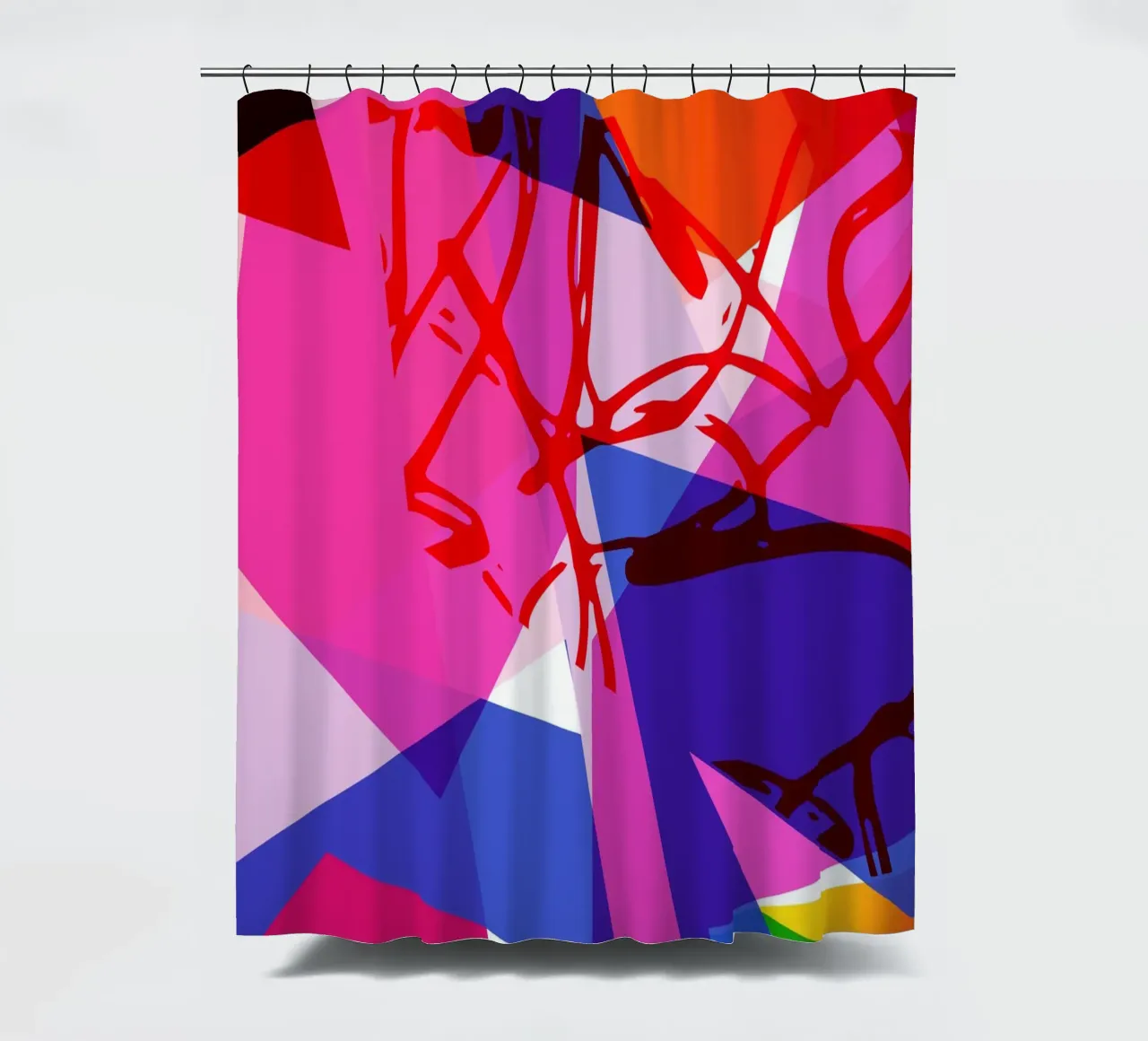 Gioco di colori geometrici II tenda da doccia da Kim Hubball Studio