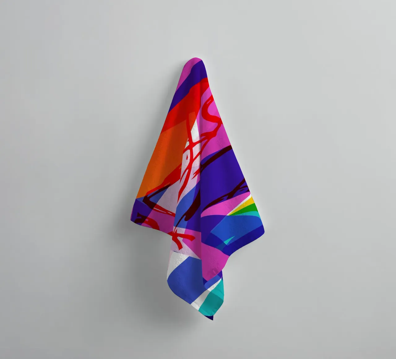 Gioco di colori geometrici II asciugamano da bagno da Kim Hubball Studio