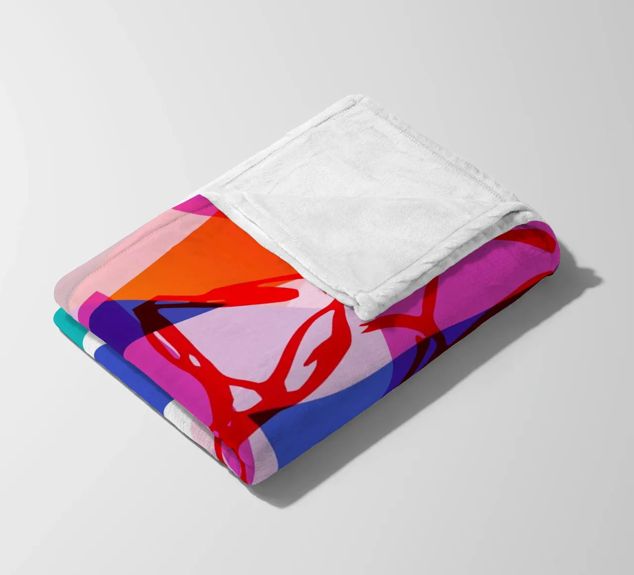 Gioco di colori geometrici II coperta in pile da Kim Hubball Studio