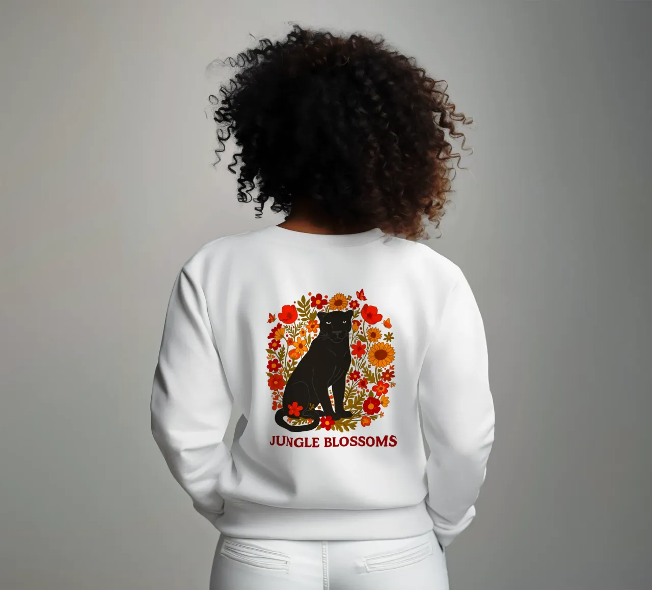 Pantera Nera e fiori botanici della giungla felpa da LM2Kone