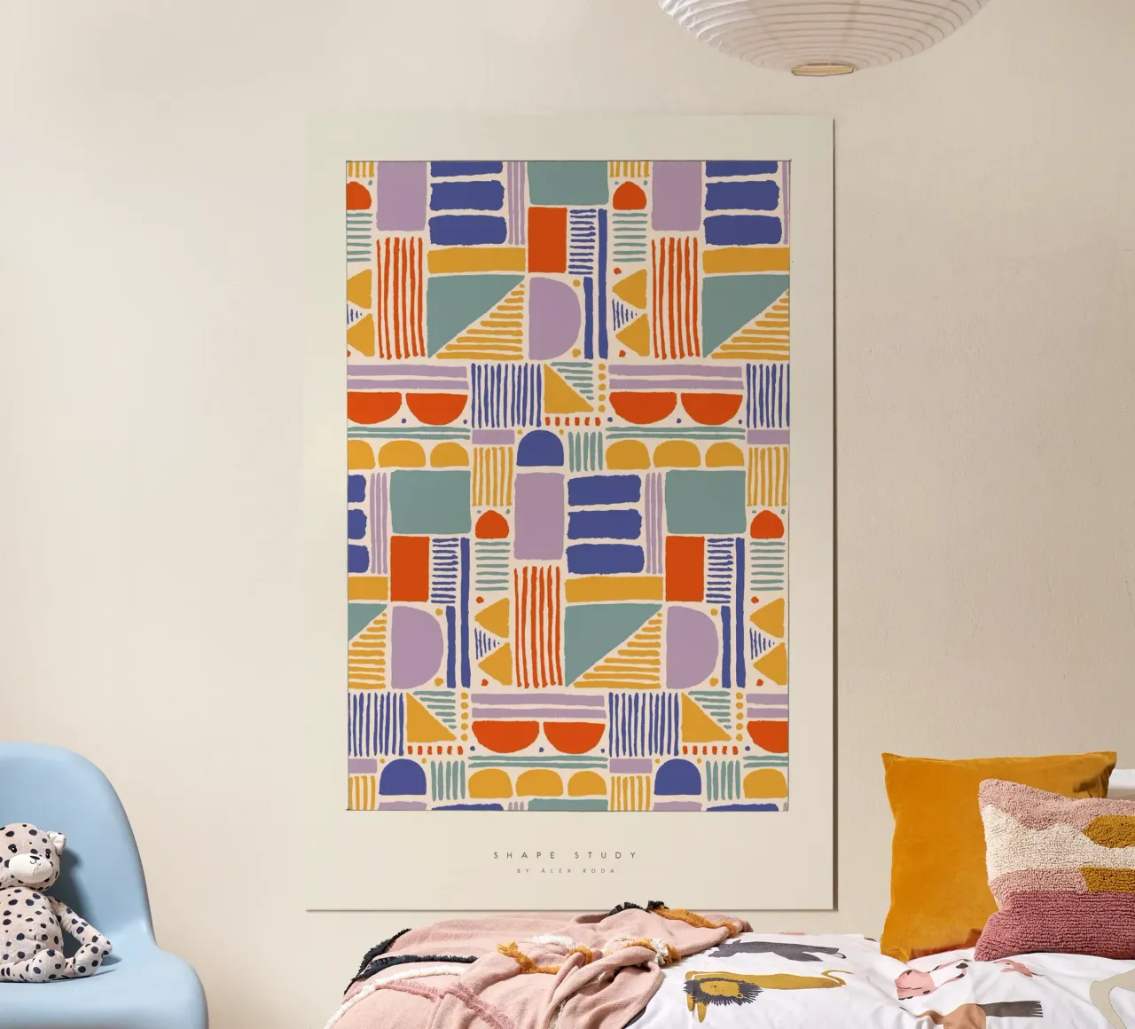 Àlex Roda - Shape Study poster con telaio in alluminio da The Artcircle
