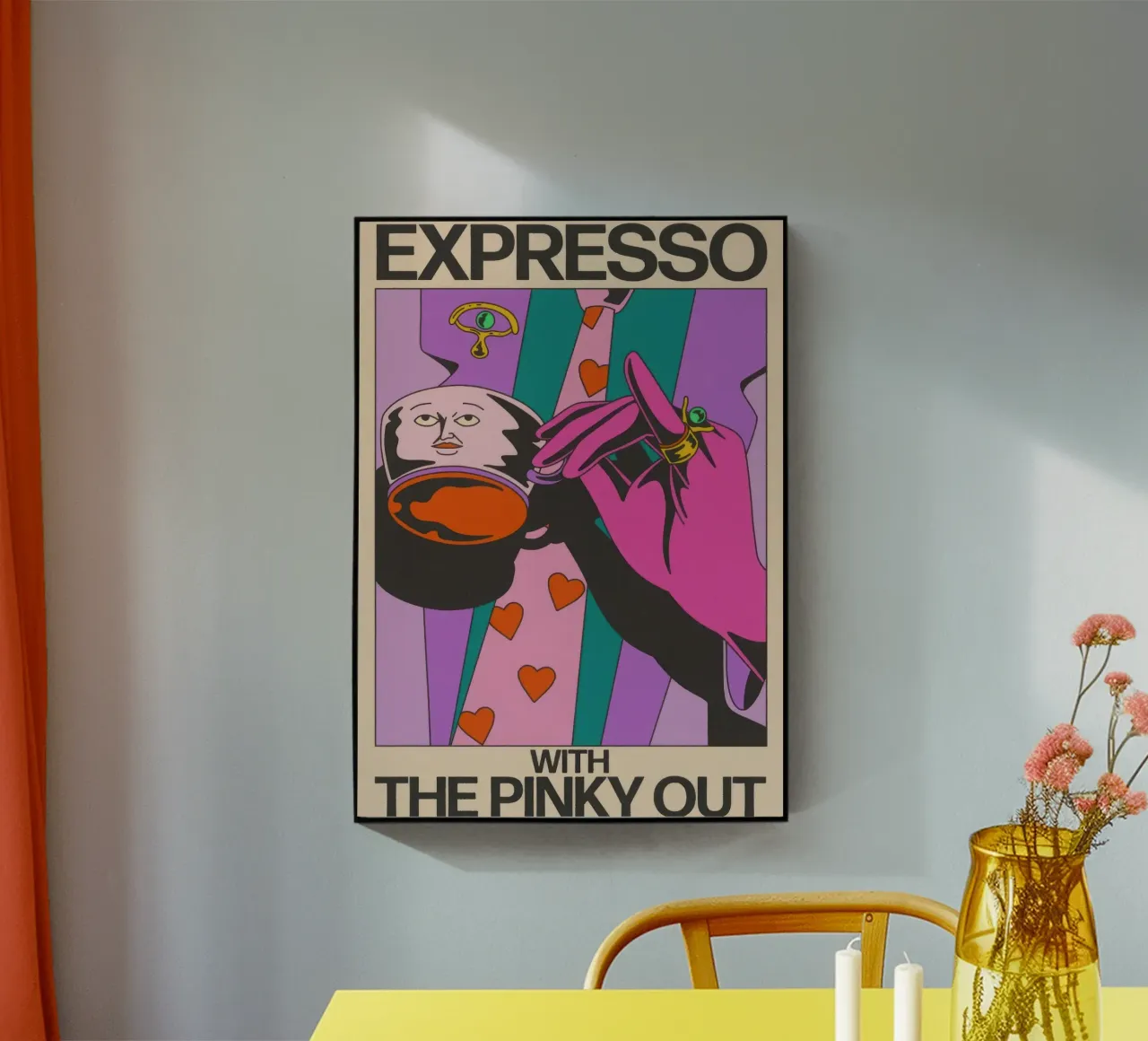 Espresso con il mignolo fuori plexiglass da Harley Rice