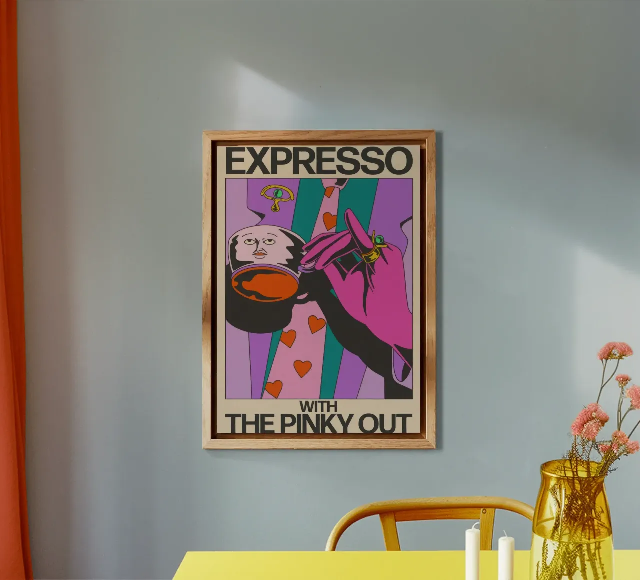 Espresso con il mignolo fuori alluminio dibond da Harley Rice