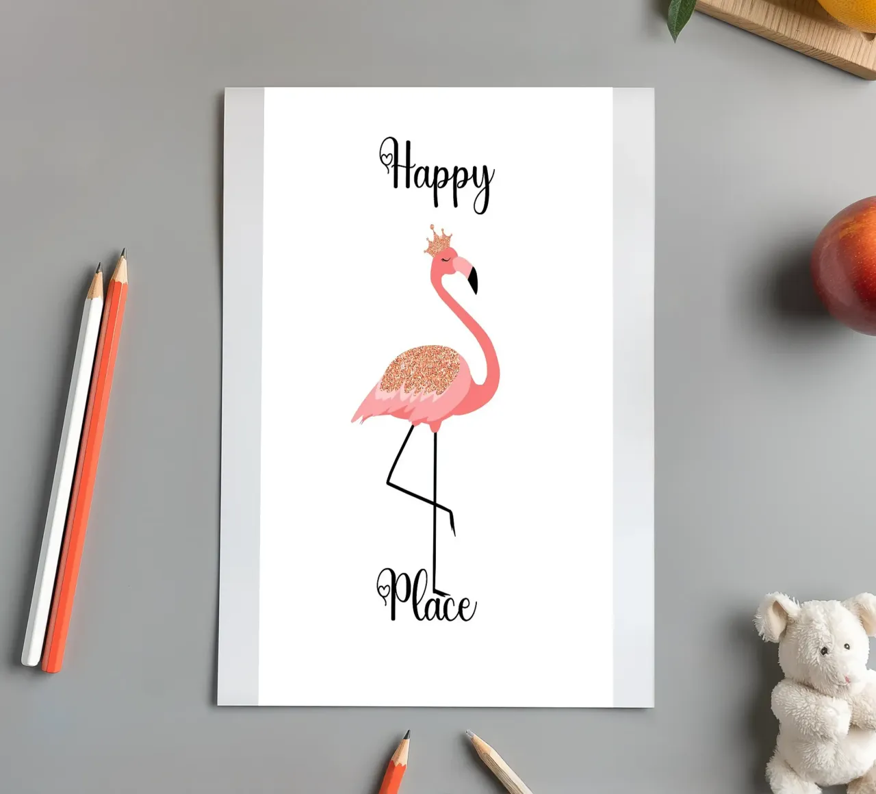 FLAMINGO-PRINZESSIN Stickerbogen von ORION