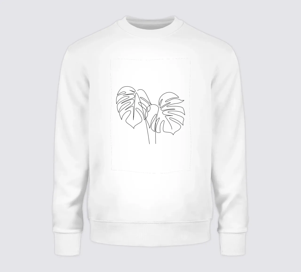 Monstera floreale One Line felpa da ORION