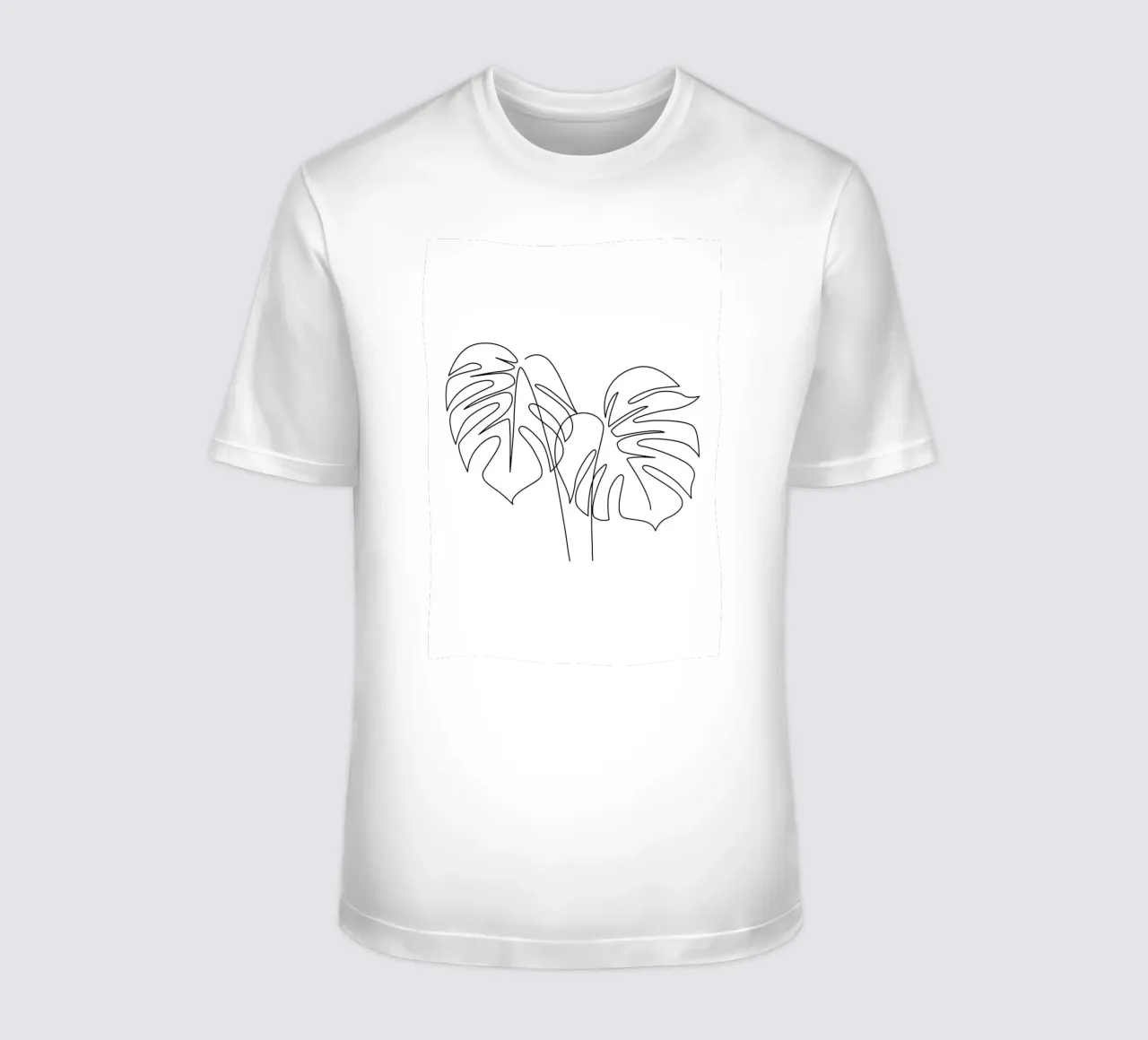 Monstera floreale One Line t-shirt da ORION