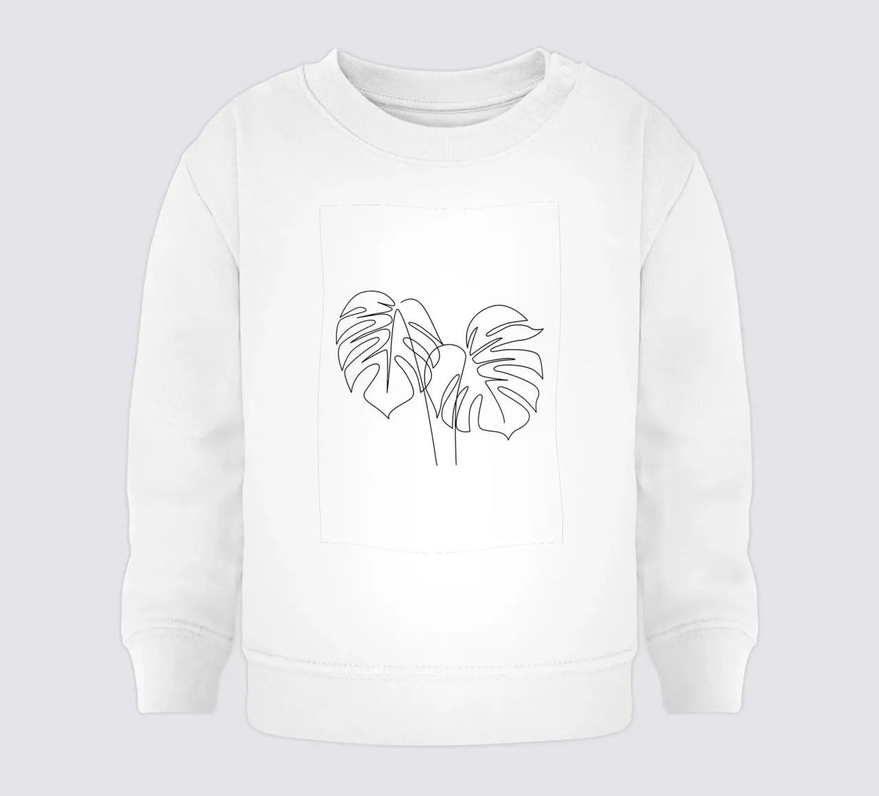 Monstera floreale One Line felpa neonato da ORION