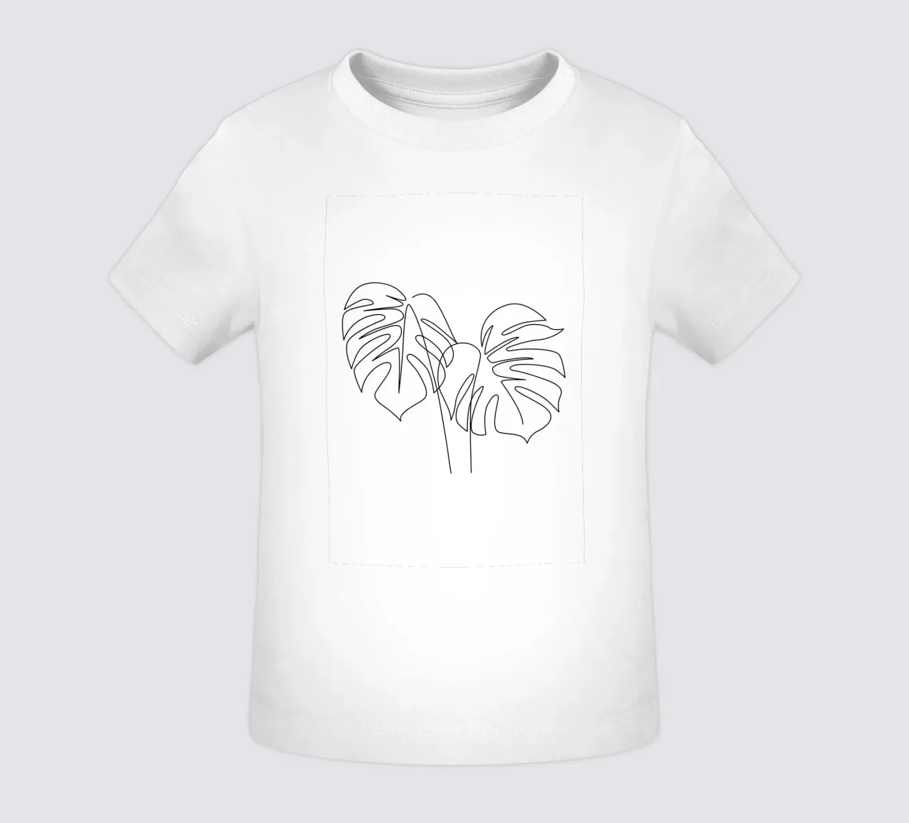 Monstera floreale One Line maglietta neonato da ORION