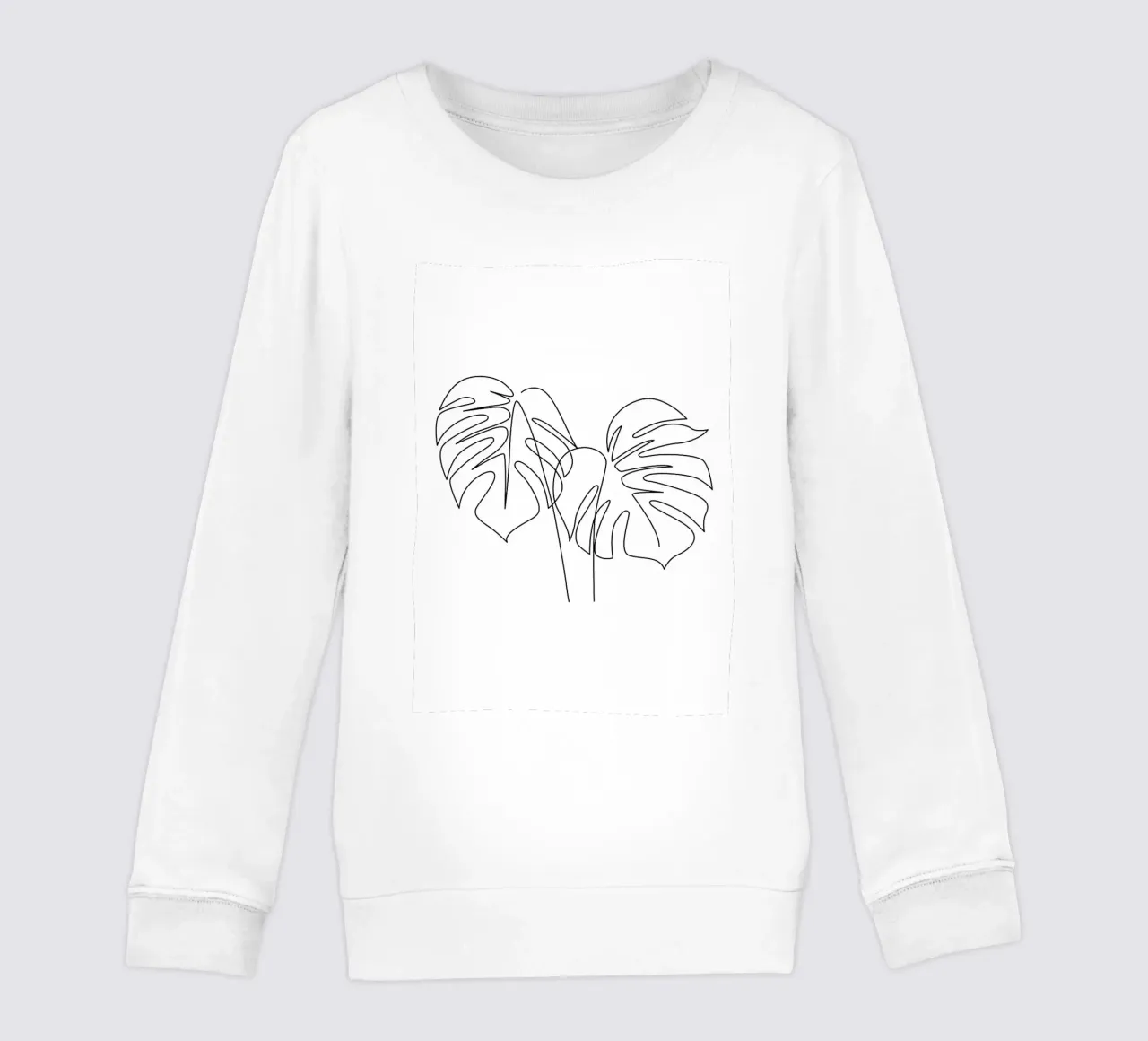 Monstera floreale One Line felpa bambino da ORION