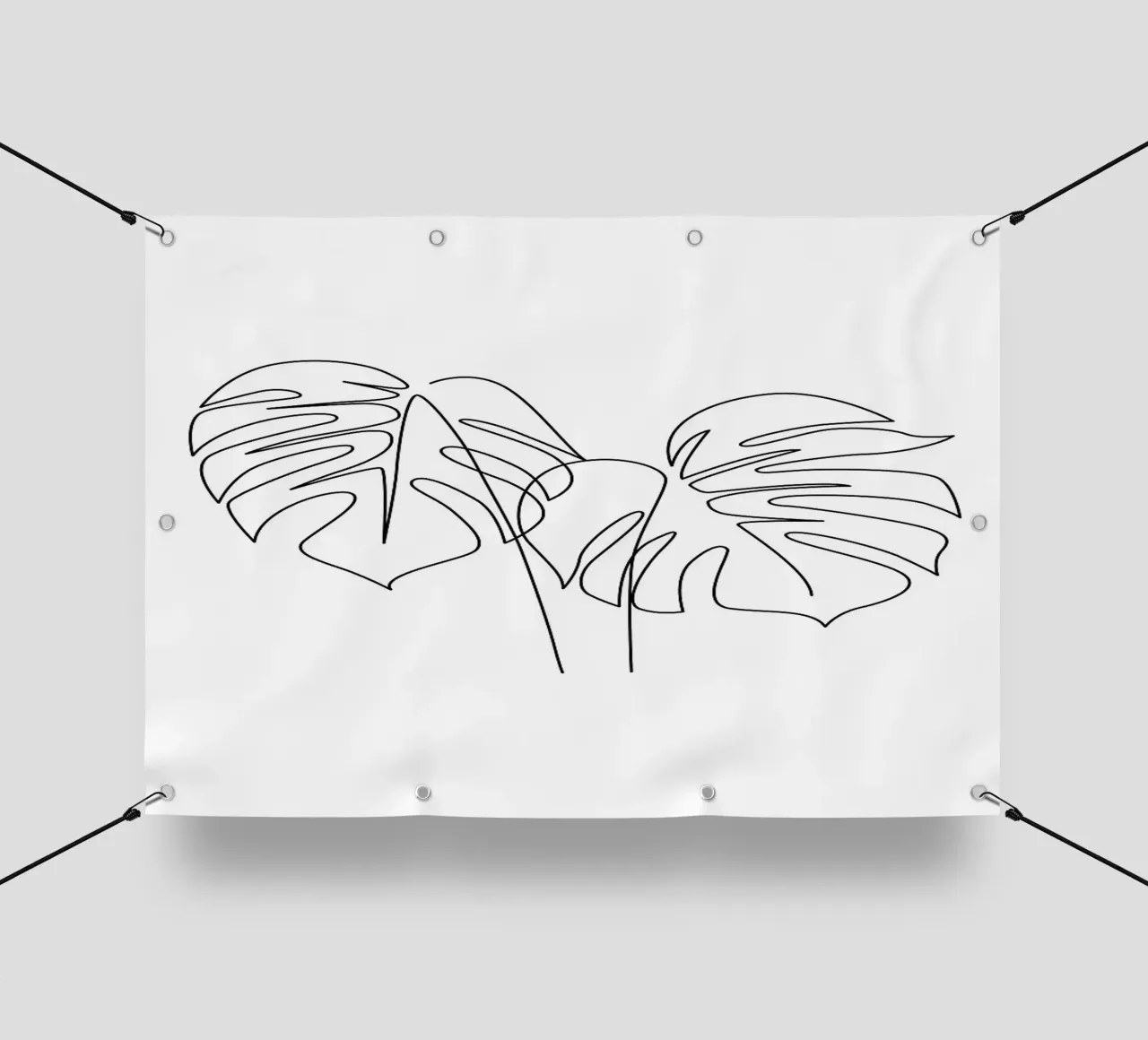 Monstera floreale One Line telo in pvc da ORION