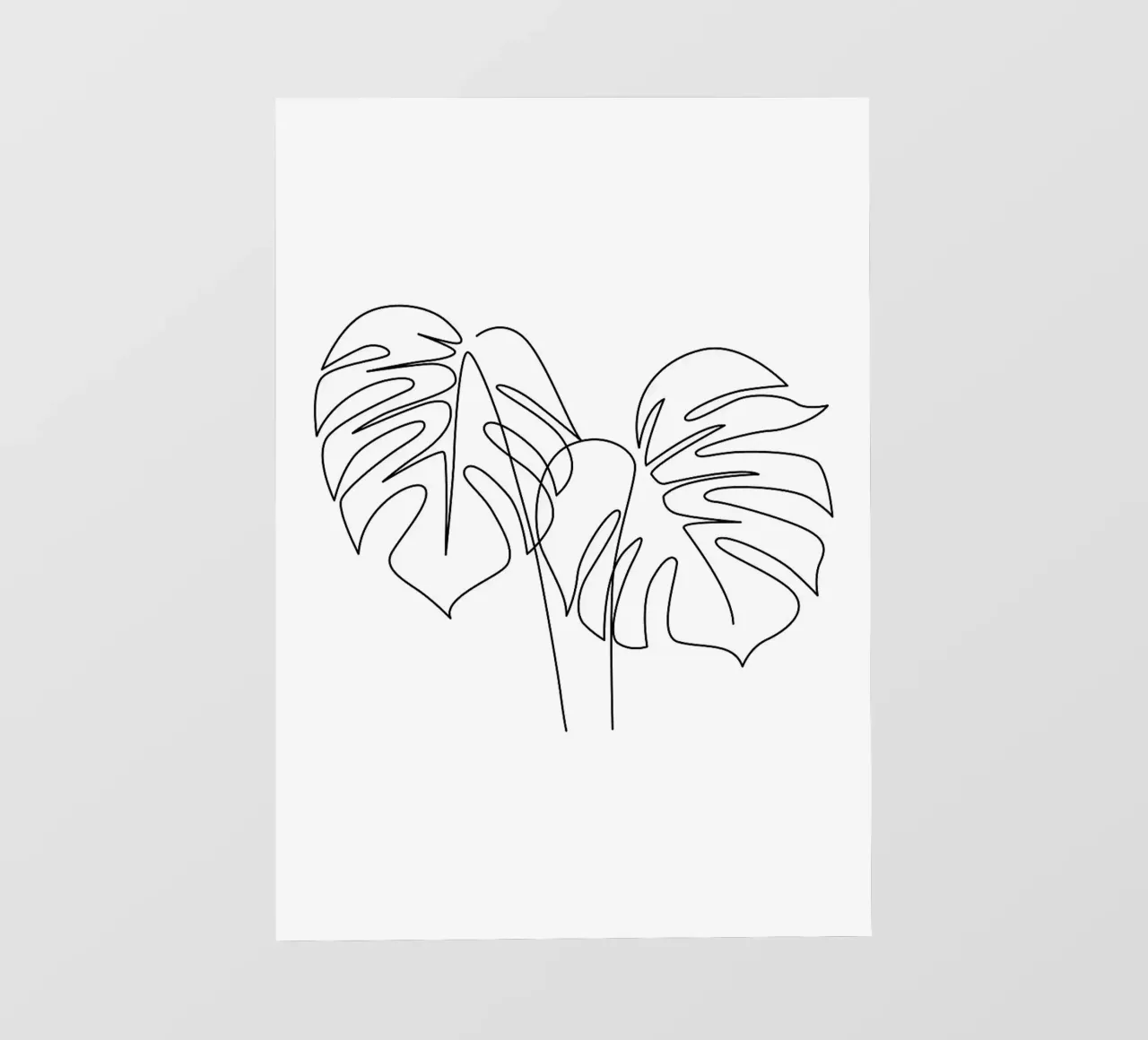 Monstera floreale One Line telo in pvc da ORION