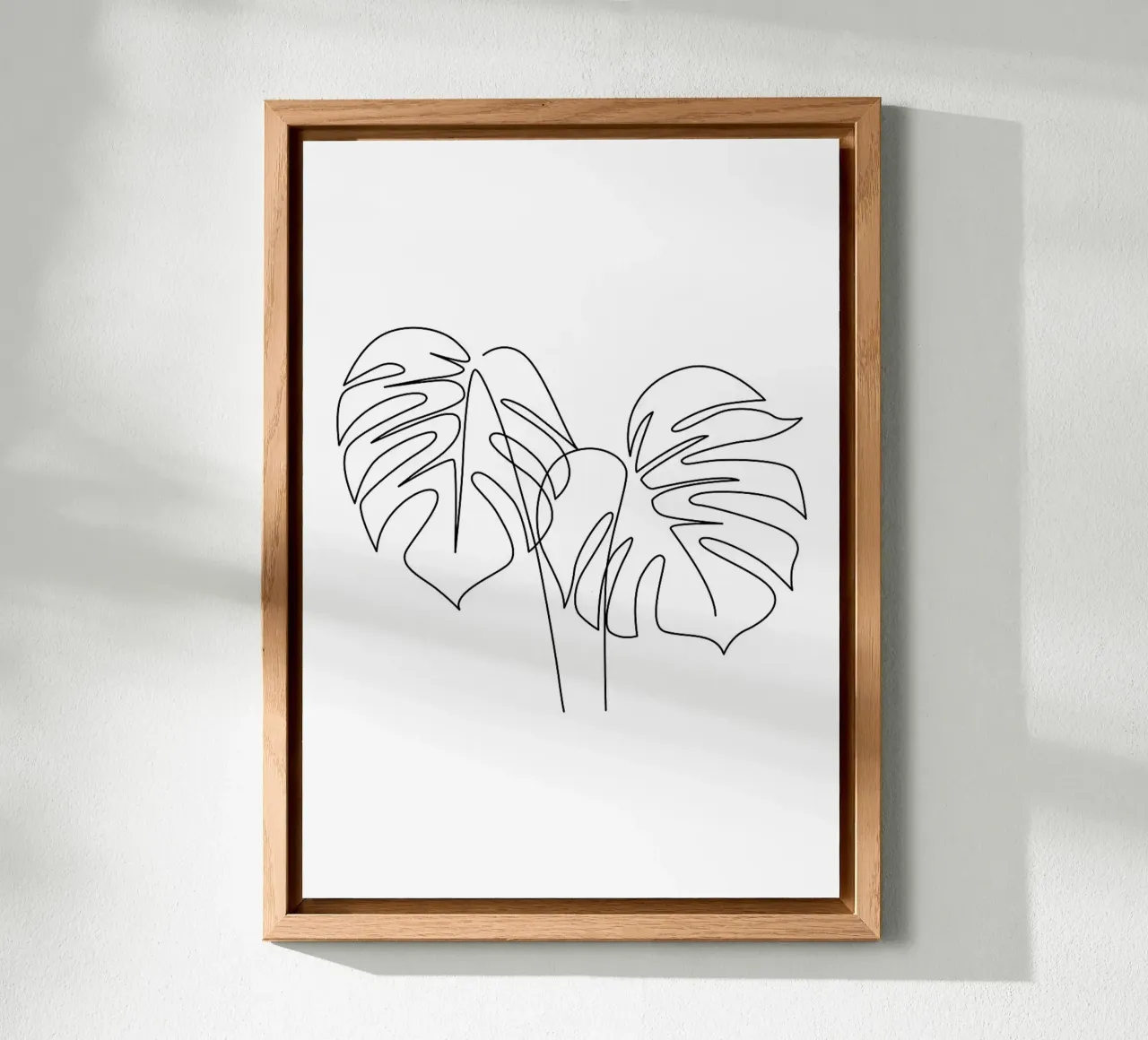 Monstera floreale One Line alluminio dibond da ORION