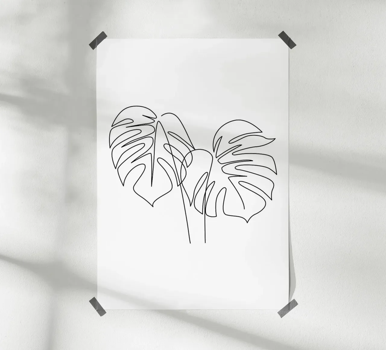 Monstera floreale One Line carta hahnemühle da ORION