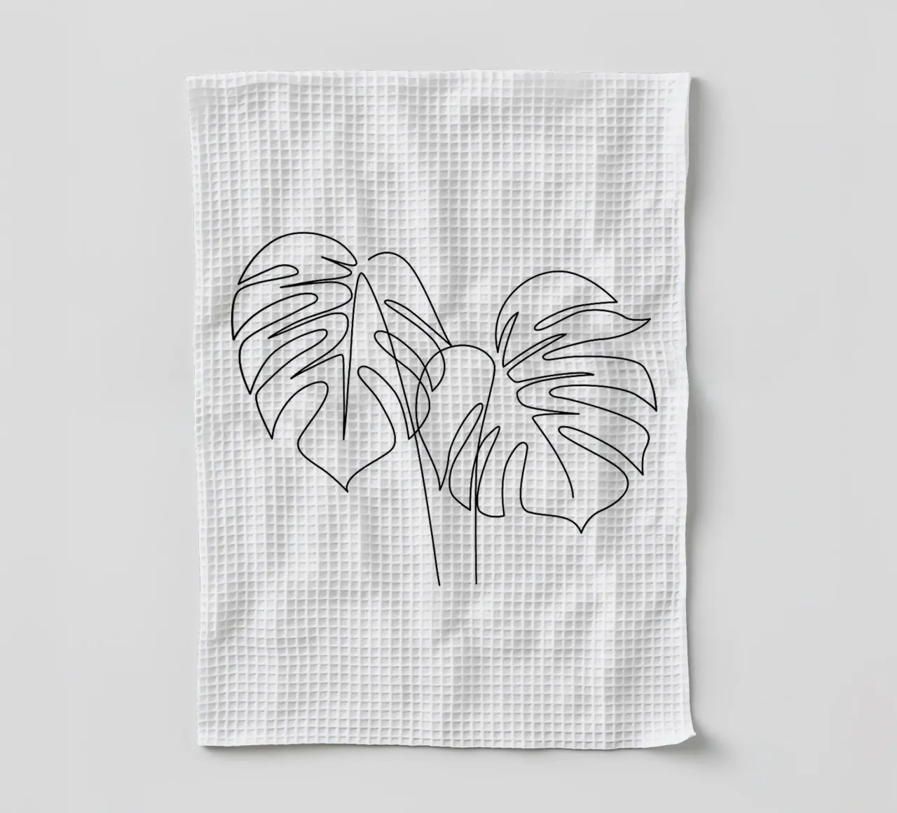 Monstera floreale One Line canovaccio da cucina da ORION