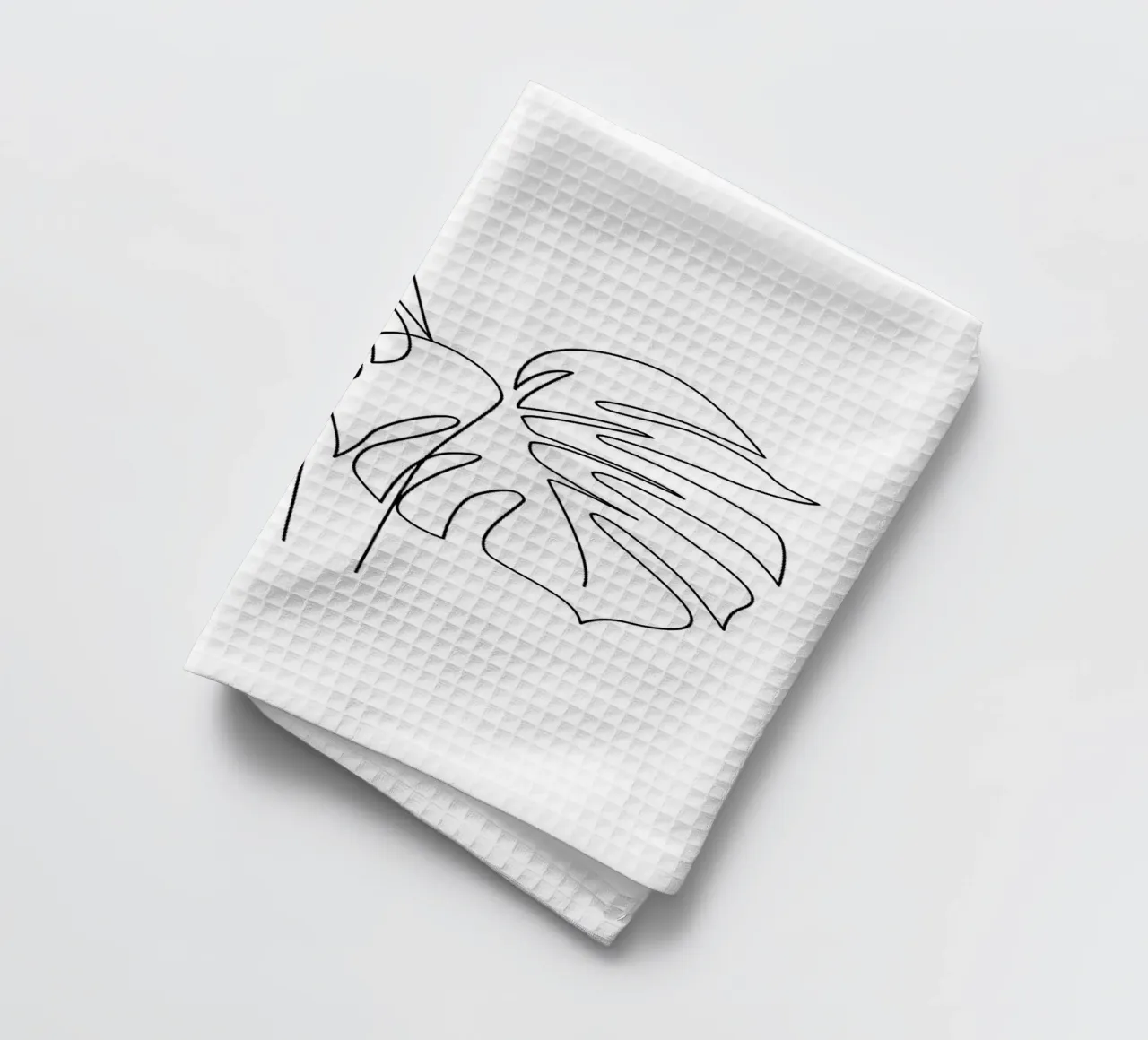 Monstera floreale One Line canovaccio da cucina da ORION